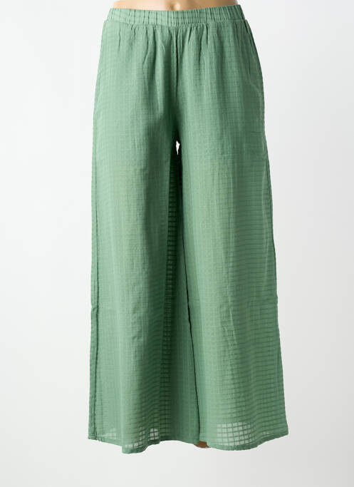 Pantalon large taille normale taille normale vert DROLATIC femme