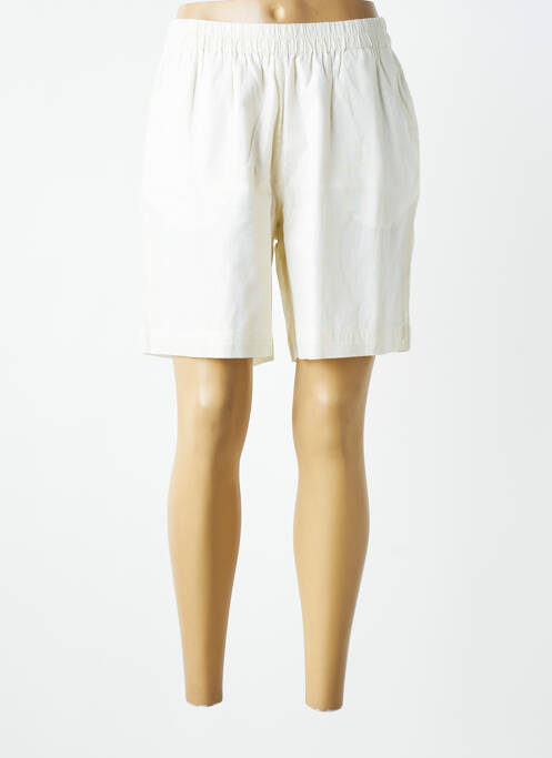 Short coupe droite blanc CREAM femme