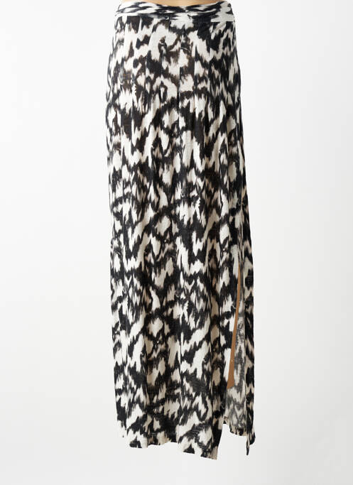 Jupe longue imprimé fantaisie noir MR MOOD femme