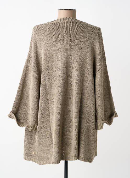 Gilet manches longues manches longues marron CREAM femme