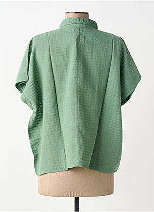 Chemisier manches courtes manches courtes vert DROLATIC femme