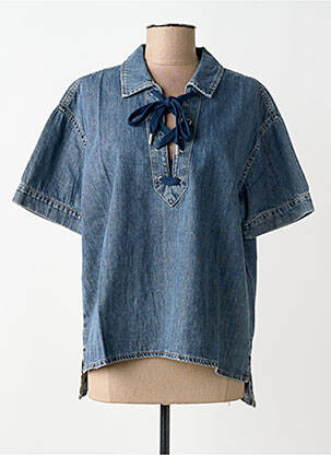 Blouse manches courtes bleu BLUE DAZE femme