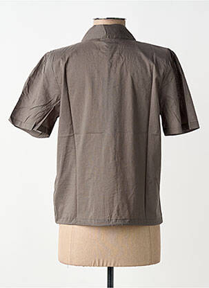 Chemisier manches courtes manches courtes gris NÜ femme