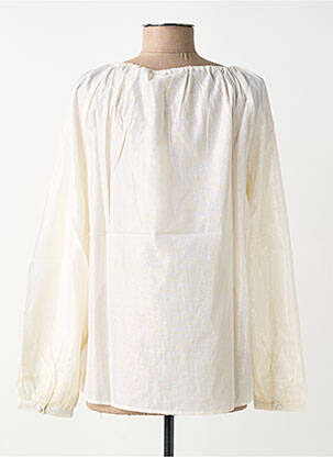 Blouse col rond manches longues or CREAM femme