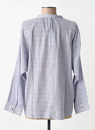 Chemisier col mao manches longues violet HOD femme