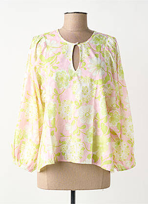 Blouse imprimé fleurs manches longues vert BRIGITTE BARDOT femme