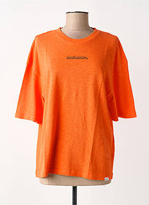 T-shirt coupe droite manches courtes orange PENN & INK N.Y femme