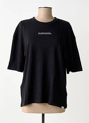 T-shirt coupe droite manches courtes noir PENN & INK N.Y femme