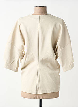 Top tissage jersey manches courtes beige SUMMUN femme