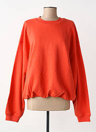 Sweat-shirt coupe over-size manches longues rouge SECOND FEMALE femme
