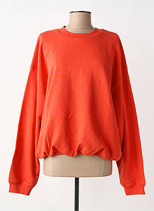 Sweat-shirt coupe over-size manches longues rouge SECOND FEMALE femme