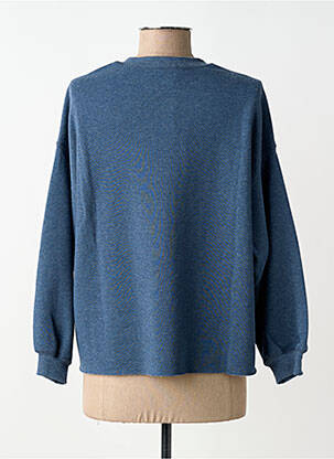 Sweat-shirt coupe over-size manches longues bleu HOD femme
