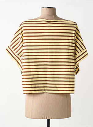 T-shirt stretch manches courtes beige PORTOFINO femme