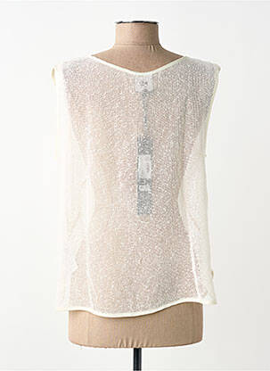 Top coupe fluide sans manche beige NÜ femme