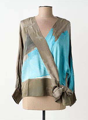 Blouse manches longues manches longues gris NÜ femme