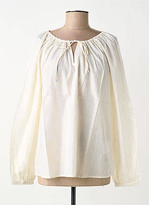 Blouse poignets boutonnés avec fente manches longues or CREAM femme