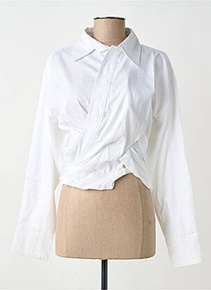 Chemisier coupe cintrée manches longues blanc SECOND FEMALE femme