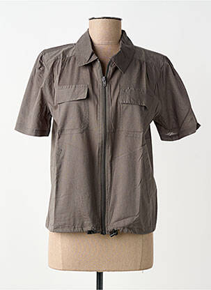 Chemisier manches courtes manches courtes gris NÜ femme