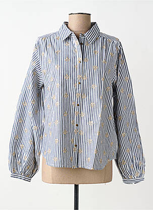 Chemisier tissage popeline manches longues gris SUMMUM femme