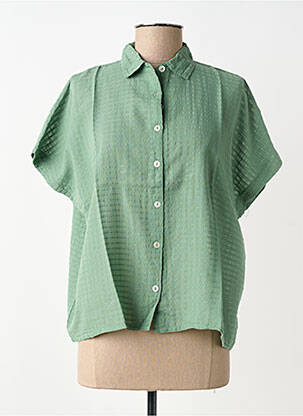 Chemisier manches courtes manches courtes vert DROLATIC femme
