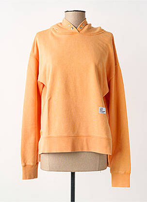 Sweat-shirt à capuche stretch manches longues orange LIV BERGEN femme