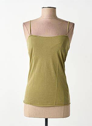 Top col carré fines bretelles vert FLOOR femme