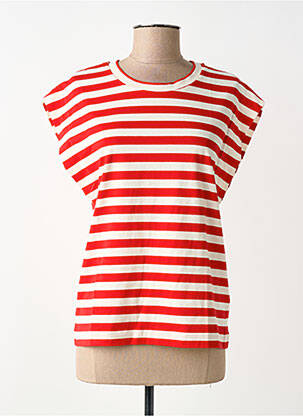 T-shirt stretch manches courtes rouge FLOOR femme