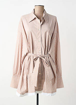 Tunique manches longues col chemisier beige FLOOR femme