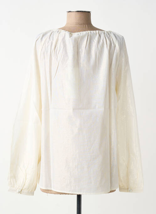 Blouse col rond manches longues or CREAM femme