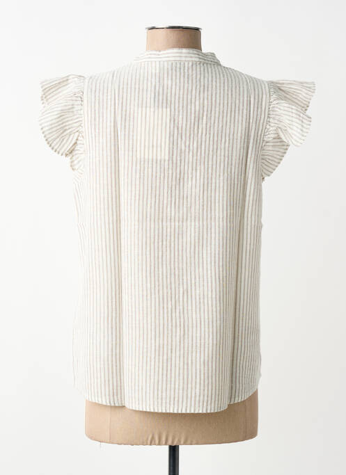 Blouse manches courtes manches courtes beige B.YOUNG femme