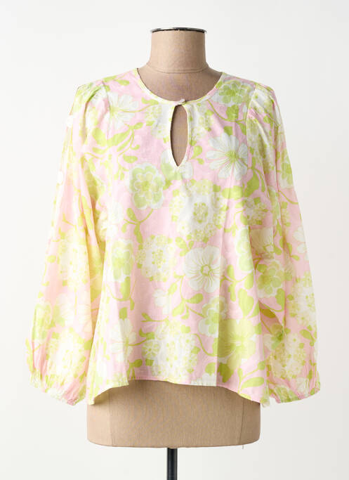 Blouse tissage popeline manches longues vert BRIGITTE BARDOT femme