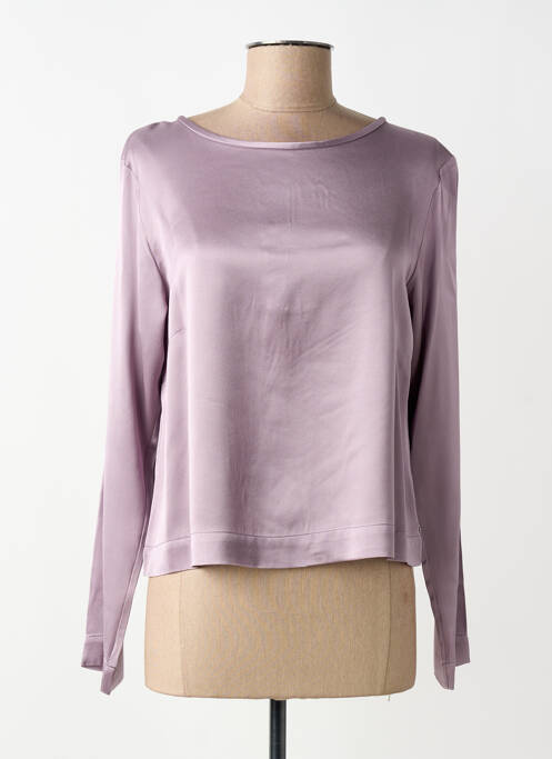 Blouse fermeture boutonnée au dos manches longues violet OTTOD'AME femme
