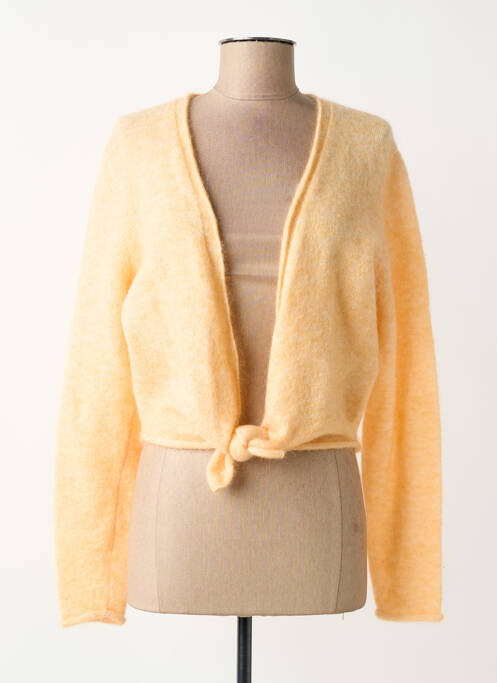 Gilet manches longues resserrée sur le bas orange SECOND FEMALE femme