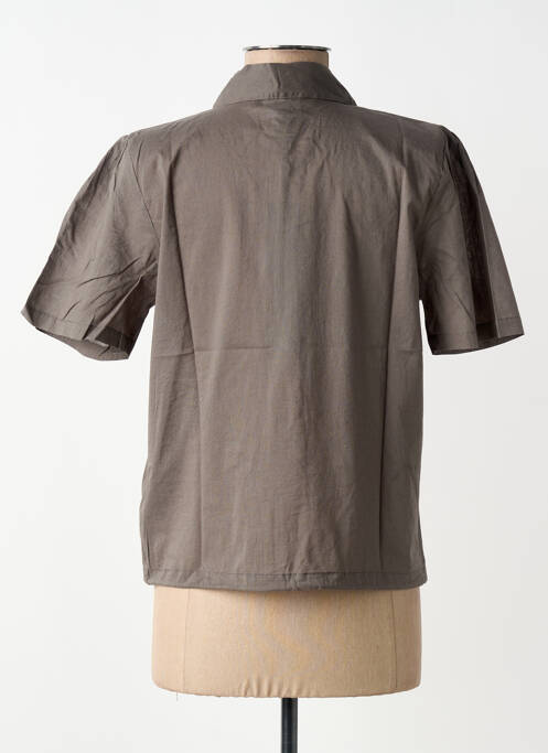 Chemisier manches courtes manches courtes gris NÜ femme