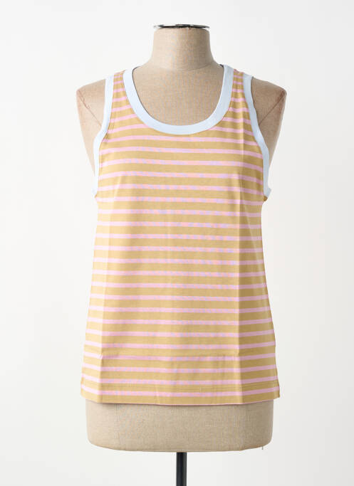 Débardeur stretch sans manche marron PORTOFINO femme