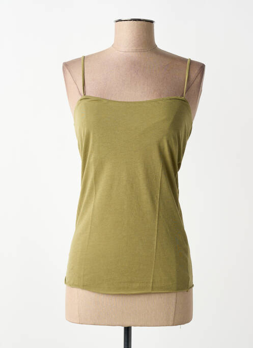 Top col carré fines bretelles vert FLOOR femme