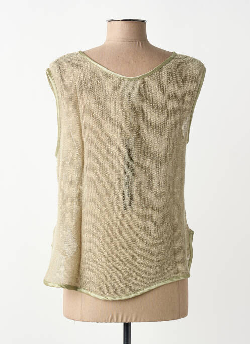 Top coupe fluide sans manche vert NÜ femme