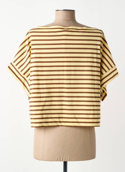 T-shirt stretch manches courtes beige PORTOFINO femme