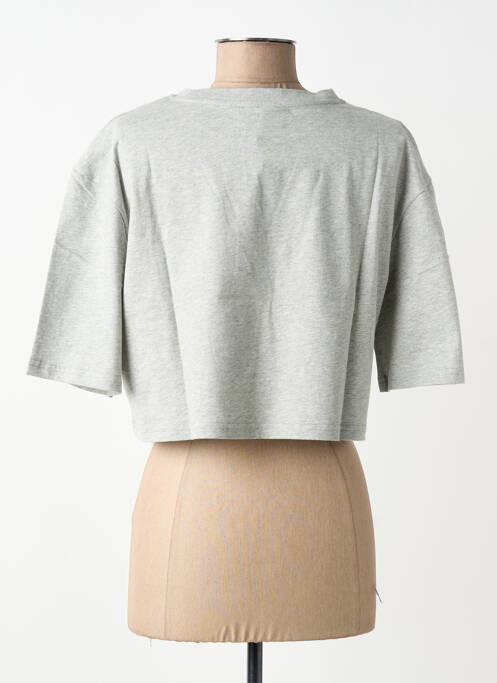 T-shirt manches mi-longues manches courtes gris SUNCOO femme