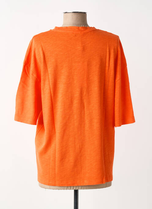 T-shirt manches mi-longues manches courtes orange PENN & INK N.Y femme