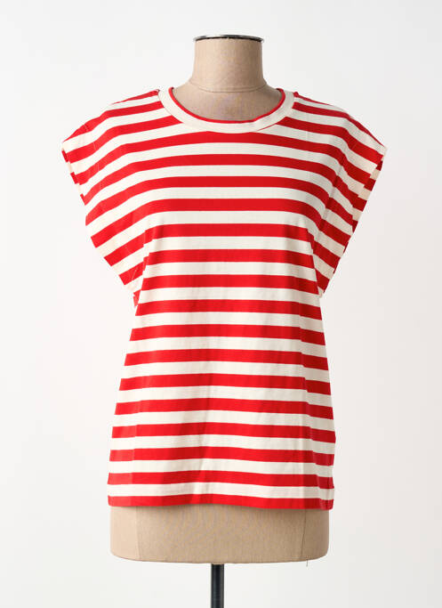 T-shirt stretch manches courtes rouge FLOOR femme
