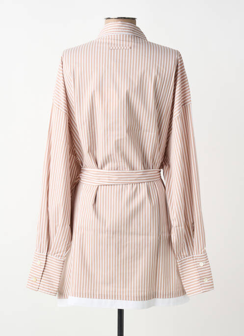 Tunique manches longues col chemisier beige FLOOR femme