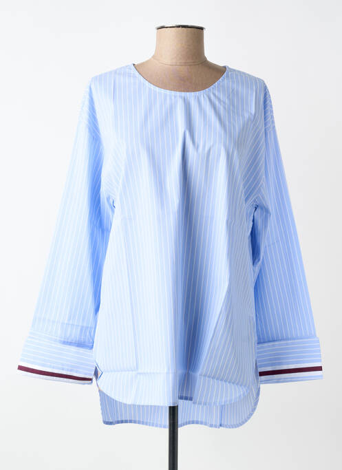 Tunique manches longues col rond bleu FLOOR femme