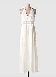 Robe longue coupe évasée fines bretelles blanc BRIGITTE BARDOT femme