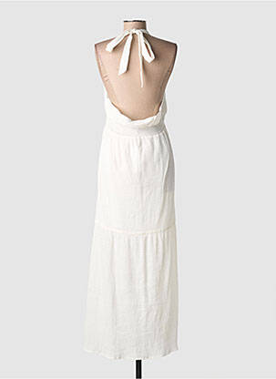 Robe longue coupe évasée fines bretelles blanc BRIGITTE BARDOT femme