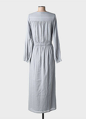 Robe longue manches longues manches longues bleu MARE DI LATTE femme