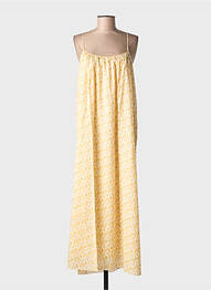 Robe longue imprimé fantaisie fines bretelles jaune OTTOD'AME femme