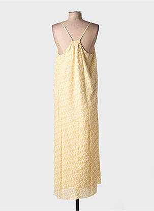 Robe longue imprimé fantaisie fines bretelles jaune OTTOD'AME femme