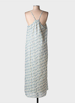 Robe longue imprimé fantaisie fines bretelles bleu OTTOD'AME femme