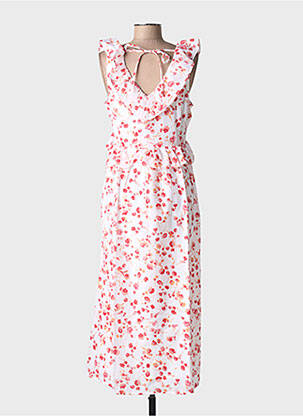 Robe longue imprimé fantaisie sans manche blanc CREAM femme
